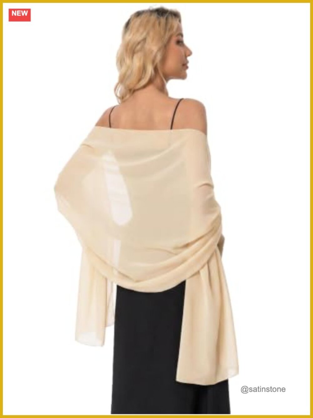 Chiffon Evening Shawl Wrap for Bridal Dresses